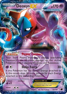 Deoxys EX (Team Plasma) card from Plasma Freeze