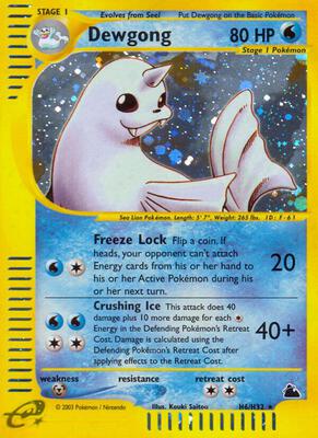 Dewgong (H6) card from Skyridge
