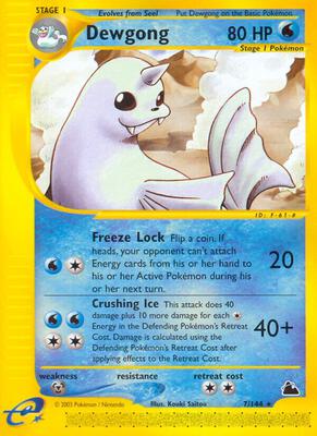 Dewgong (7) card from Skyridge