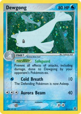 Dewgong card from EX FireRed & LeafGreen