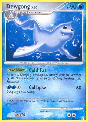 Dewgong card from Mysterious Treasures
