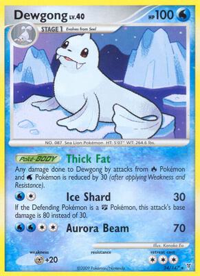 Dewgong card from Supreme Victors