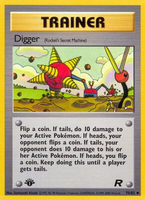 Digger (Rocket's Secret Machine) card from Team Rocket