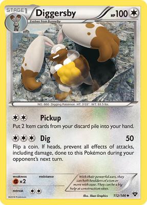 Diggersby card from XY Base Set