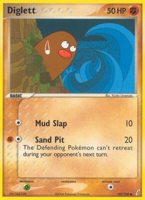 Diglett card from EX Crystal Guardians