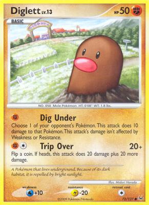 Diglett card from Platinum