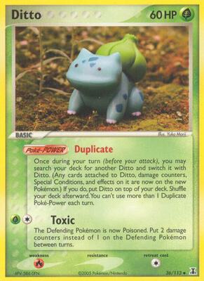Ditto (Bulbasaur) card from EX Delta Species