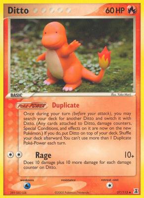 Ditto - 037/113 (Charmander) card from EX Delta Species