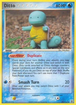 Ditto - 040/113 (Squirtle) card from EX Delta Species