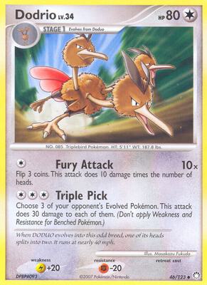 Dodrio card from Mysterious Treasures