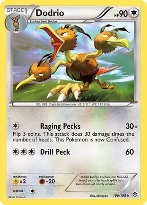 Dodrio card from Plasma Storm