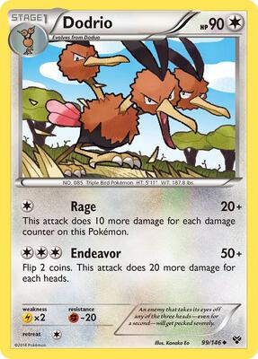 Dodrio card from XY Base Set