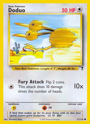 Doduo card from Legendary Collection
