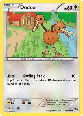 Doduo card from Plasma Storm