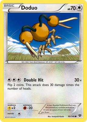 Doduo card from XY Base Set
