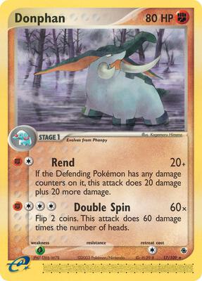 Donphan card from EX Ruby and Sapphire