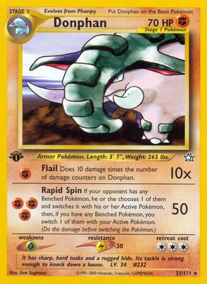 Donphan card from Neo Genesis