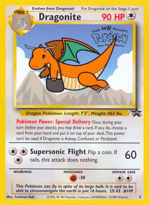 Dragonite (Movie Promo) card from WoTC Promo
