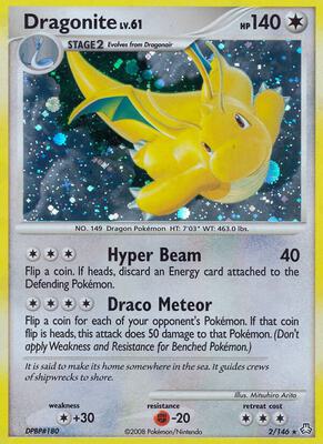 Dragonite card from Legends Awakened