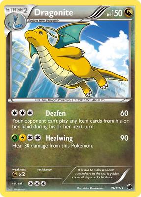Dragonite card from Plasma Freeze