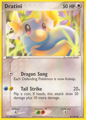Dratini - 053/109 card from EX Team Rocket Returns