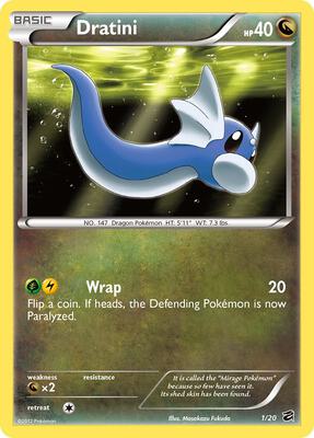 Dratini (1) card from Dragon Vault