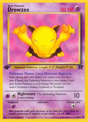 Drowzee card from Team Rocket