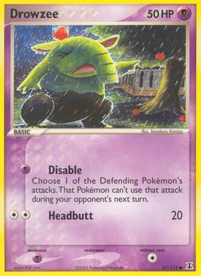 Drowzee card from EX Delta Species