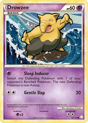 Drowzee card from HeartGold SoulSilver