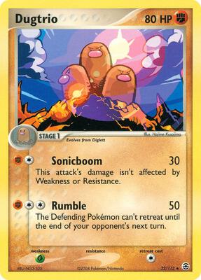 Dugtrio card from EX FireRed & LeafGreen