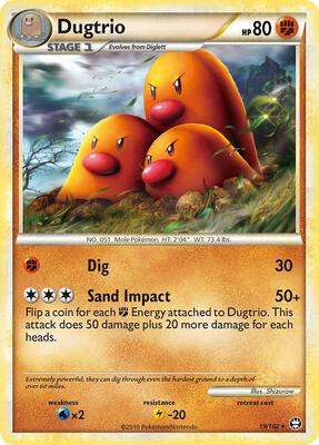 Dugtrio card from Triumphant