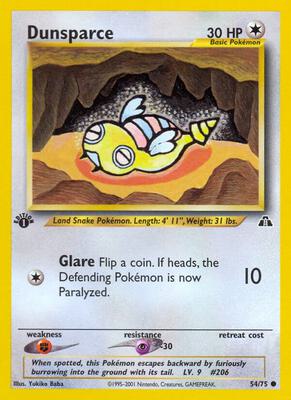 Dunsparce card from Neo Discovery