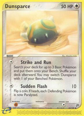 Dunsparce card from EX Sandstorm
