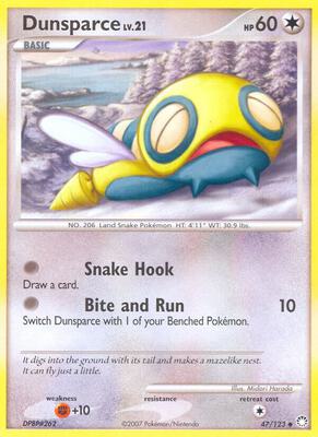 Dunsparce card from Mysterious Treasures