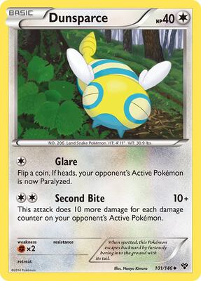 Dunsparce card from XY Base Set