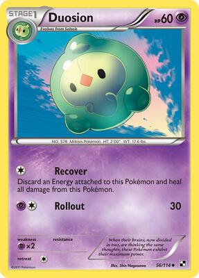Duosion card from Black and White