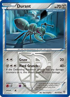 Durant (Team Plasma) (91) card from Plasma Storm