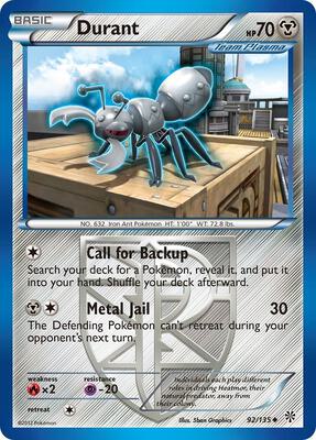 Durant (Team Plasma) (92) card from Plasma Storm