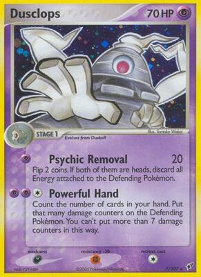 Dusclops card from EX Deoxys