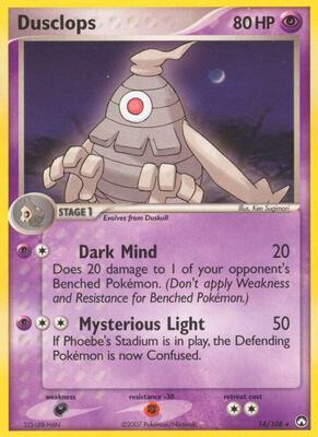Dusclops card from EX Power Keepers