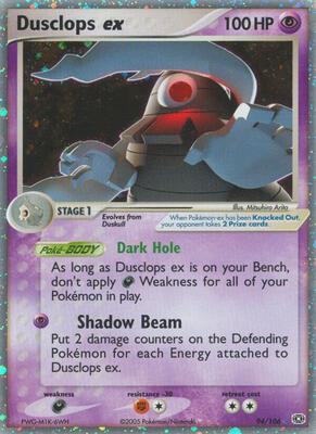 Dusclops ex card from EX Emerald