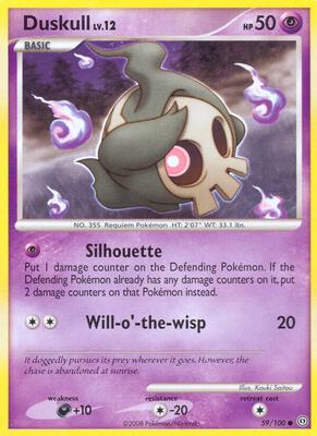 Duskull (59) card from Stormfront