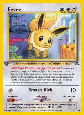 Eevee card from Neo Discovery