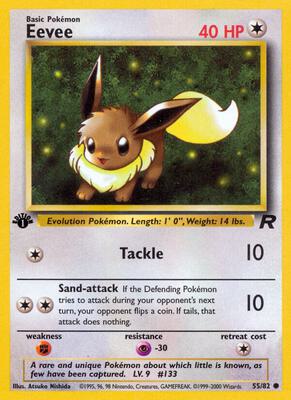 Eevee card from Team Rocket