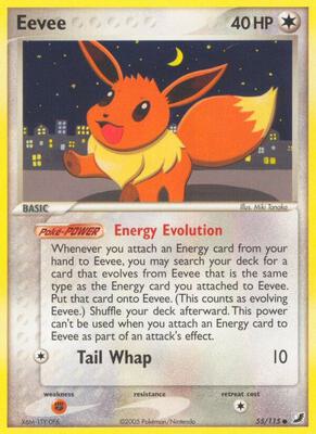 Eevee card from EX Unseen Forces