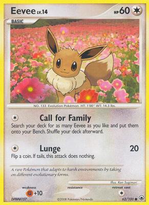 Eevee (62) card from Majestic Dawn