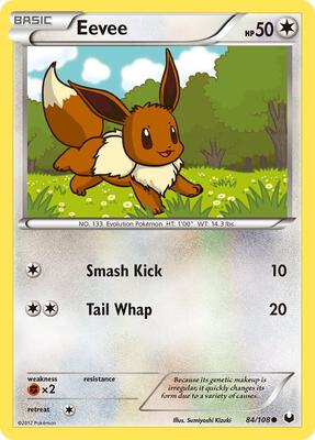 Eevee (84) card from Dark Explorers