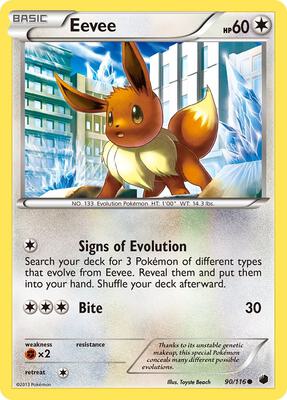 Eevee (90) card from Plasma Freeze
