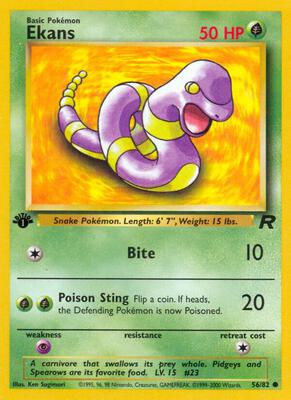 Ekans card from Team Rocket