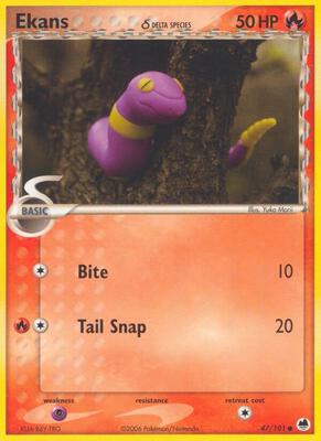 Ekans (Delta Species) card from EX Dragon Frontiers